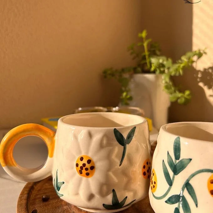 Daisy Mug With Tray
