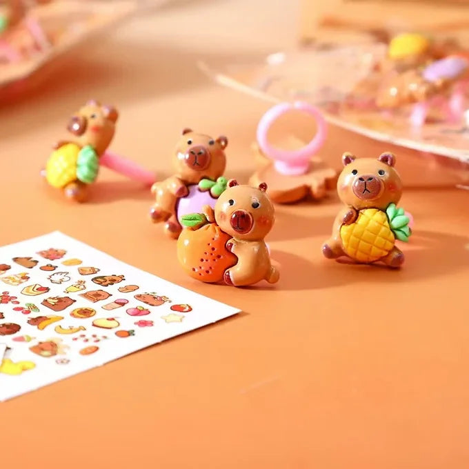 Kuromi and Capybara Bracelet Set