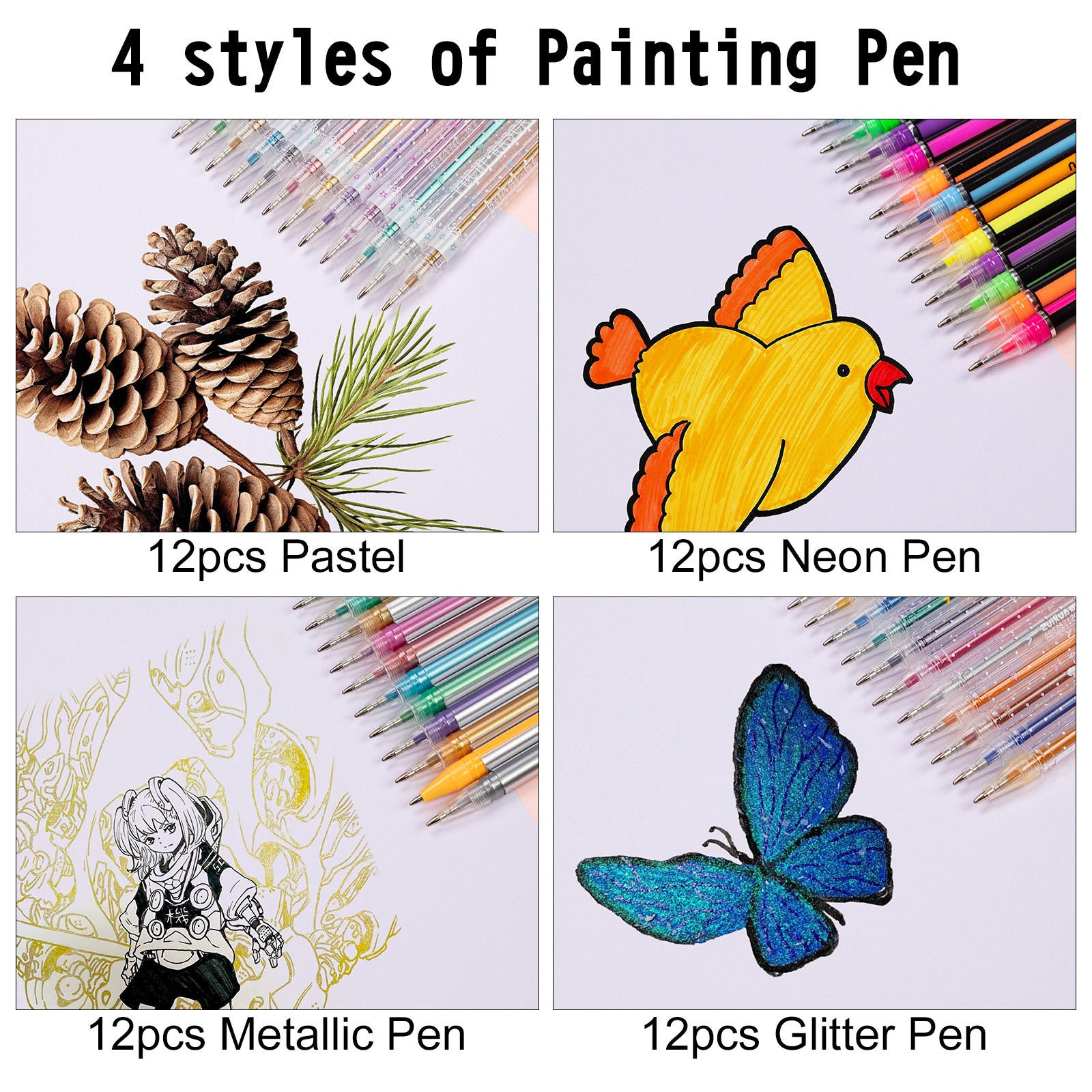 48 Color Neon Pen Set