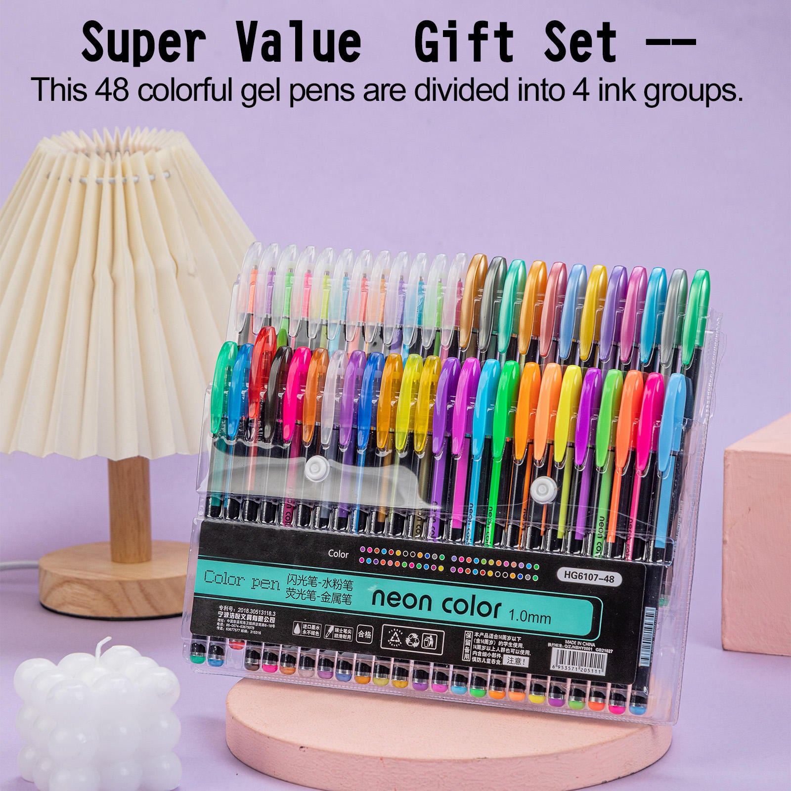 48 Color Neon Pen Set