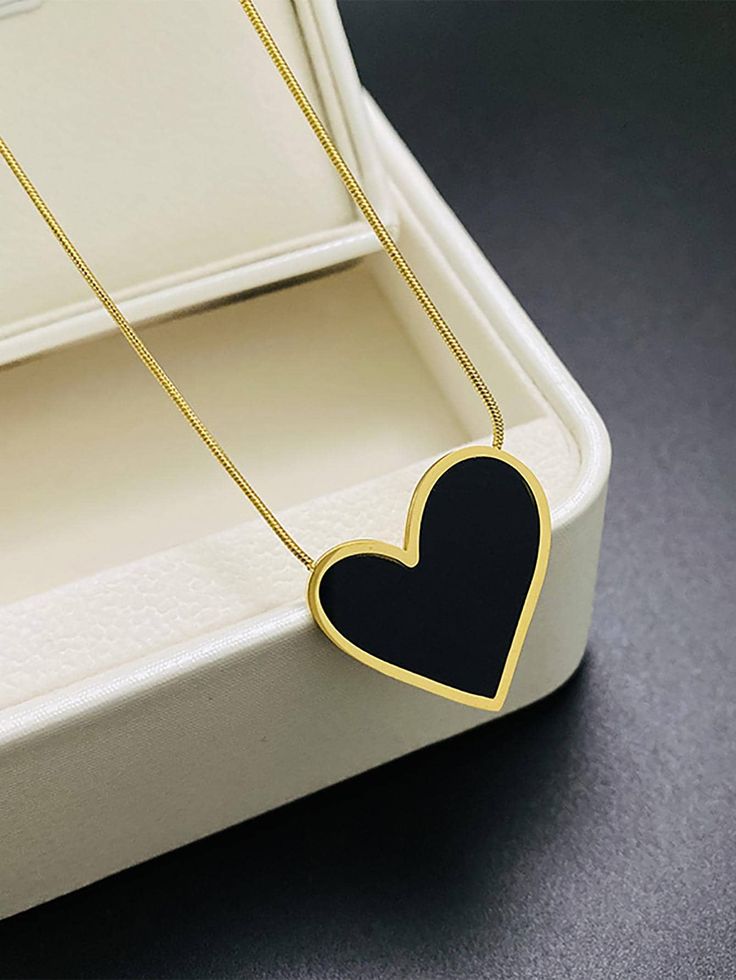 Black Heart Necklace