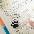 Paw Design Transparent Glittery Sticky Note