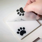 Paw Design Transparent Glittery Sticky Note