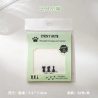 Paw Design Transparent Glittery Sticky Note