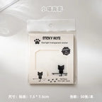 Paw Design Transparent Glittery Sticky Note