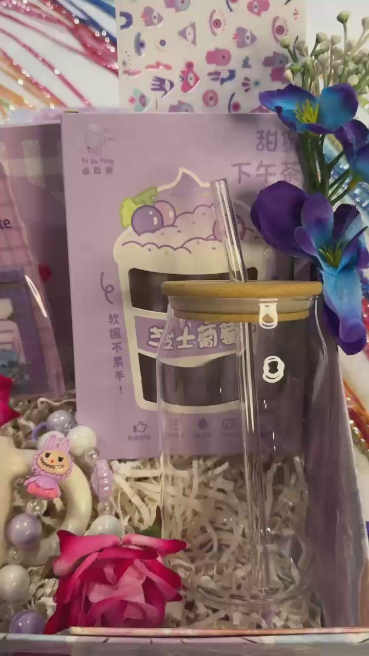 Purple Bliss Hamper in Box – Cute &amp; Aesthetic Gift Set”