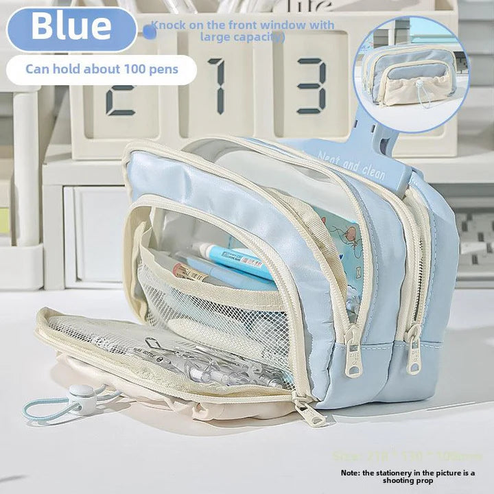 Aesthetic Draw String Multi Layer Pouch ( 1pc )