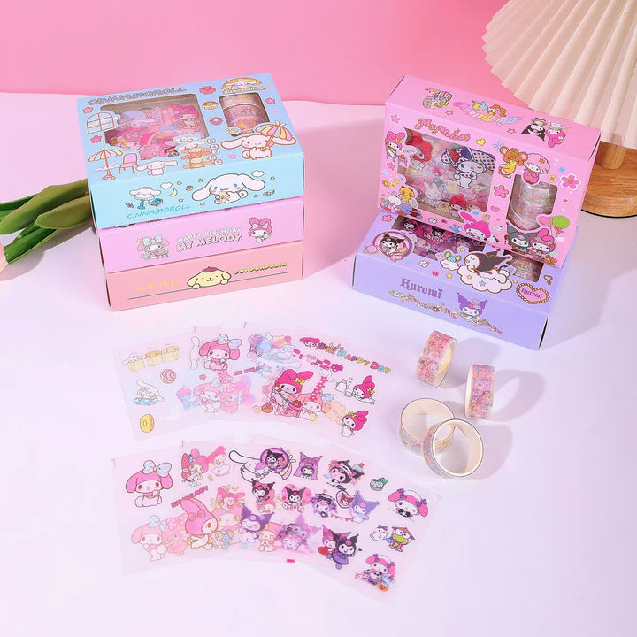 Kuromi Stickers & Washi Tape Set