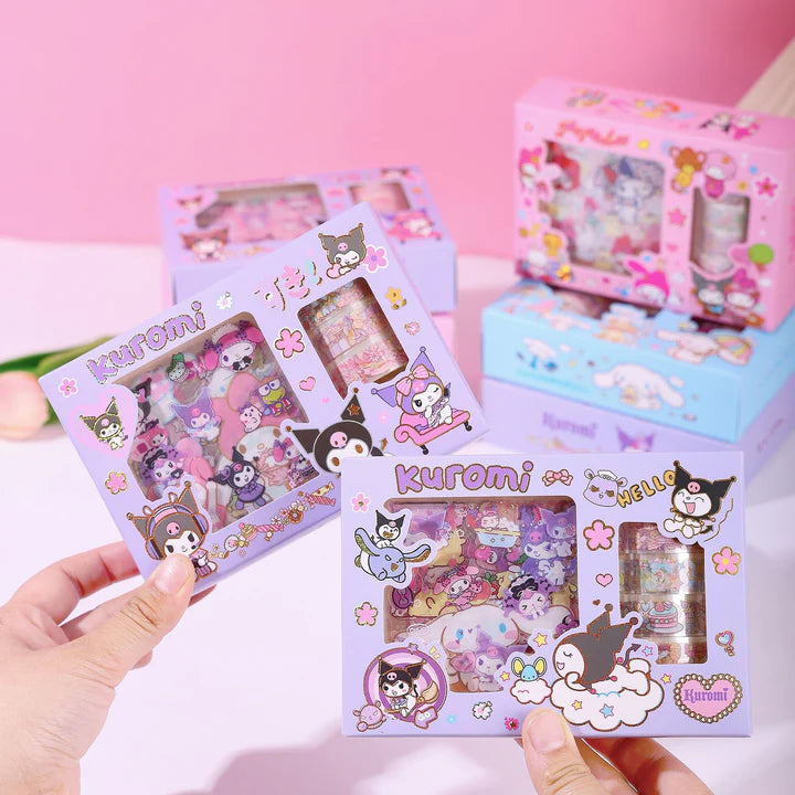 Kuromi Stickers & Washi Tape Set