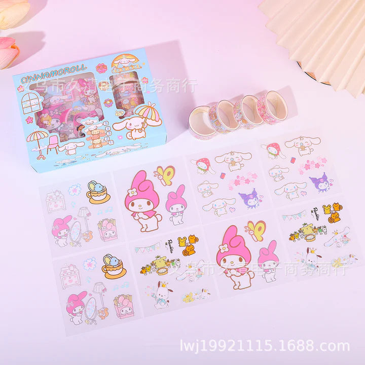 Kuromi Stickers & Washi Tape Set