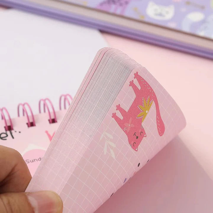 Cute Kitty Spiral Diary