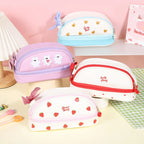 Pinteresty Bow Double Layer Stationery Pouch ( 1pc )