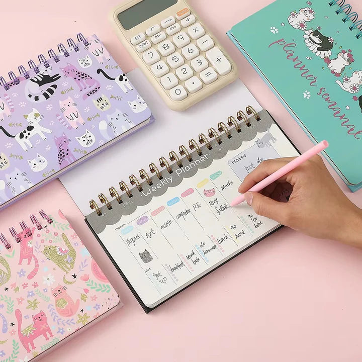 Cute Kitty Spiral Diary