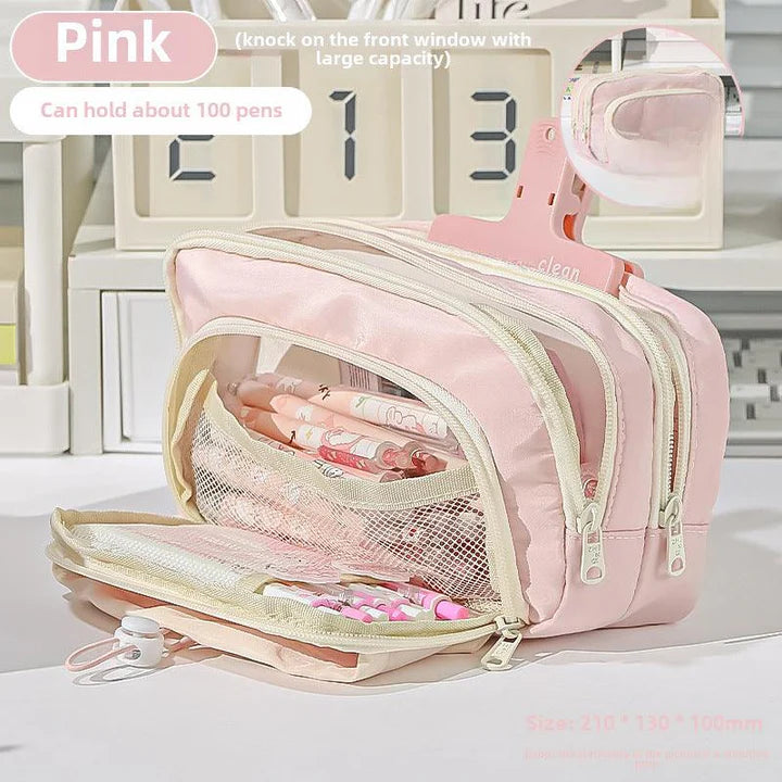 Aesthetic Draw String Multi Layer Pouch ( 1pc )