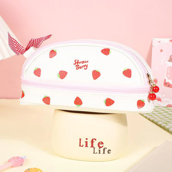 Pinteresty Bow Double Layer Stationery Pouch ( 1pc )