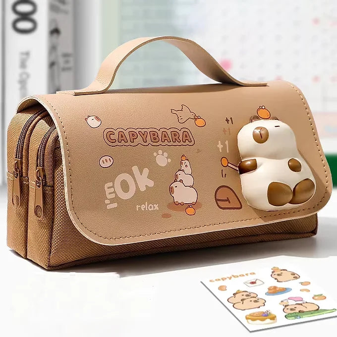 Kawaii Capybara Silicone Pouch