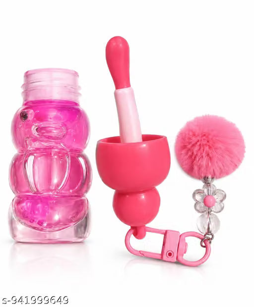 Lip Gloss With Pom Pom