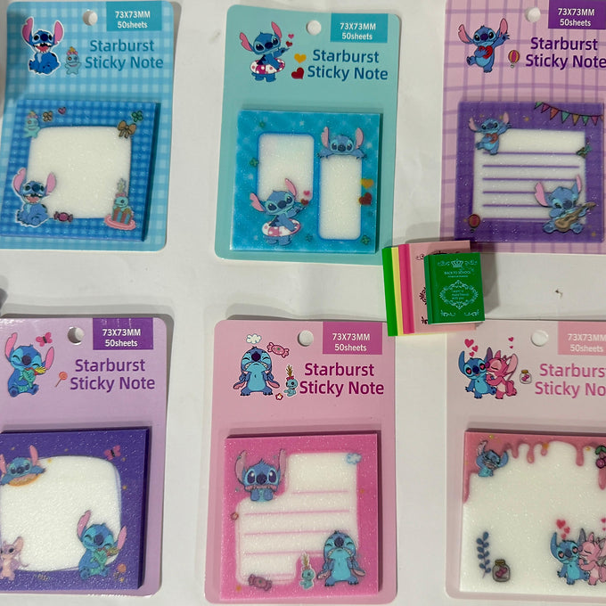 Glitter Transparent Sticky Note of Stitch
