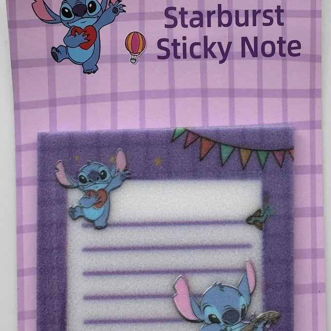 Glitter Transparent Sticky Note of Stitch