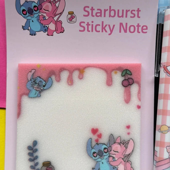 Glitter Transparent Sticky Note of Stitch
