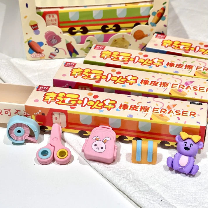 Blind Train Box Eraser